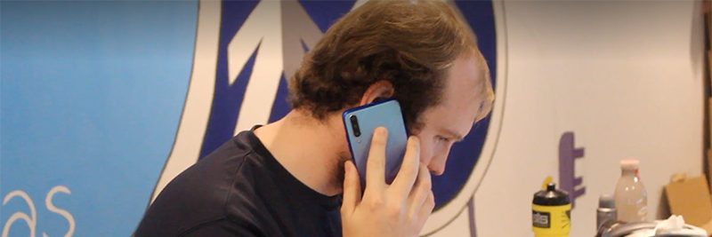 A Reconnect VIP answering a call on the digital support helpline