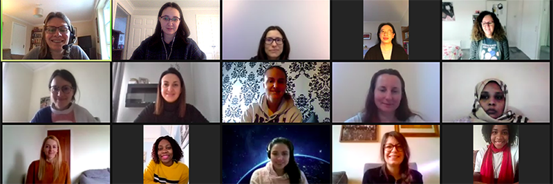 A group of people on a Zoom call