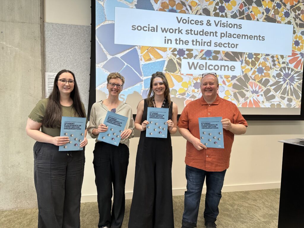 Amy Watters, former VIP (volunteers, interns & placement students) Manager and Glenn Liddall, founder of People Know How, attended the launch of Iriss's Student Placements In Third Sector Organisations